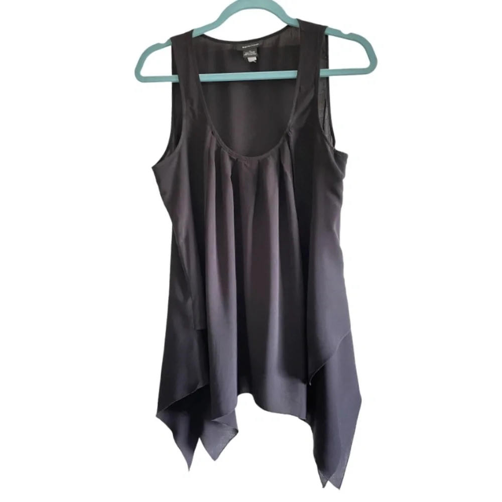 #9 Spence Sleeveless High Low Hanky Hem Flared Scoop Neck Tank - Picture 3 of 7